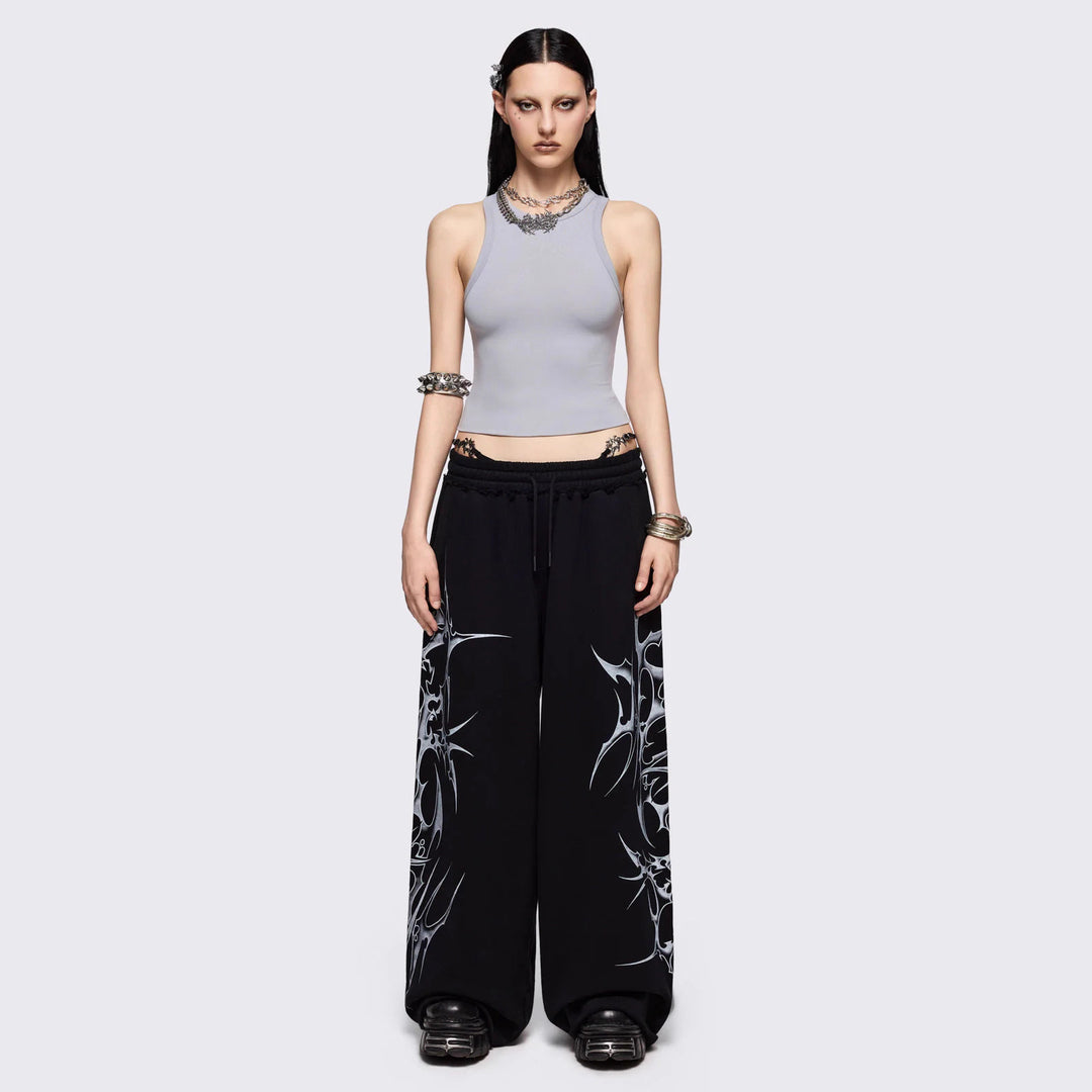 Damen Urbaner Baggy-Hosen mit Grafiken Echo Archiv