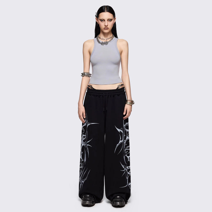 Damen Urbaner Baggy-Hosen mit Grafiken Echo Archiv
