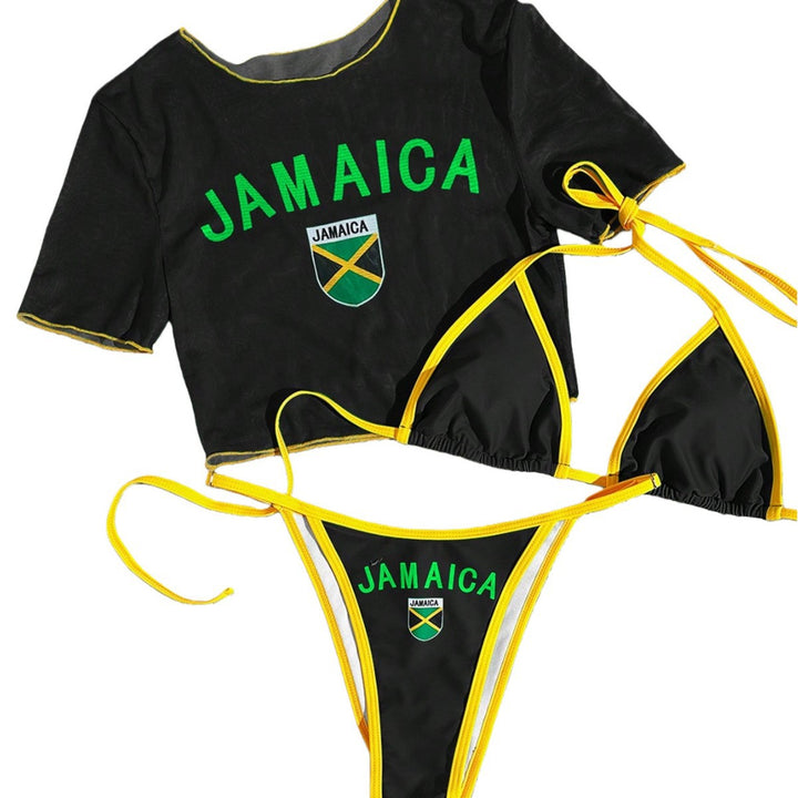 Damen Sportlicher Bikini mit transparentem Oberteil Echo Archiv