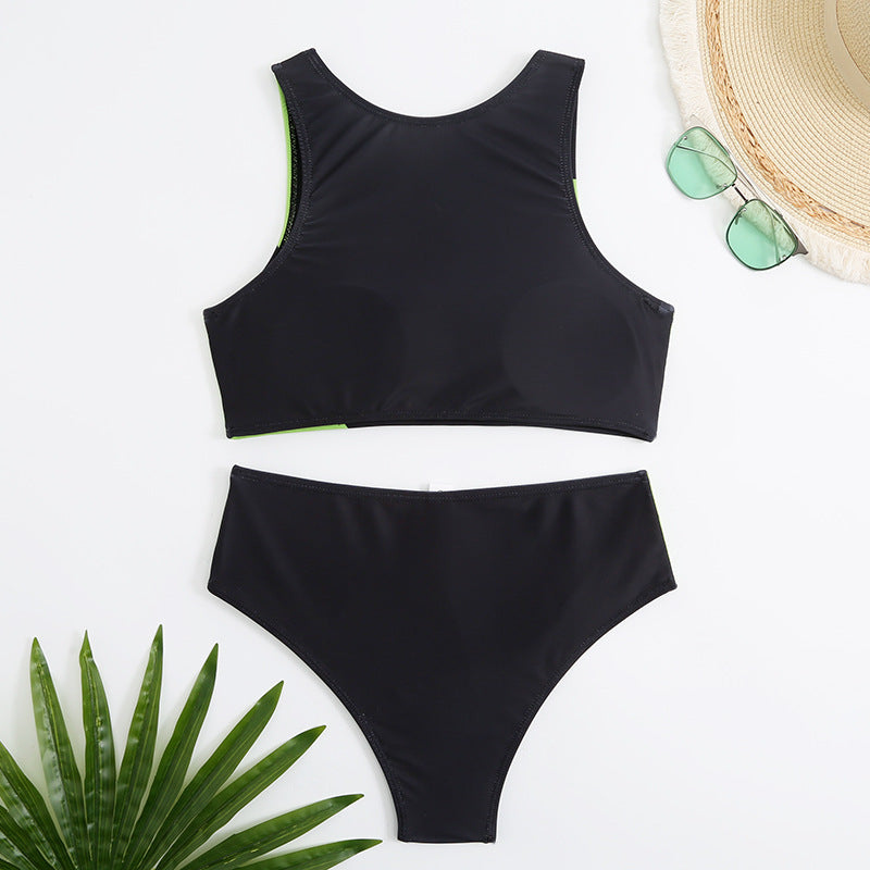 Damen Sportliches Crop-Top Bikini-Set Echo Archiv