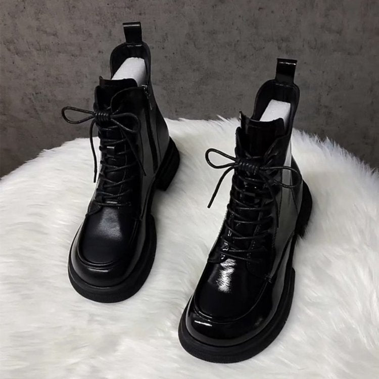 Damen Modische und komfortable Lederstiefeletten Echo Archiv