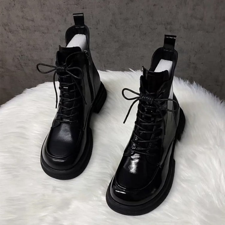 Damen Modische und komfortable Lederstiefeletten Echo Archiv