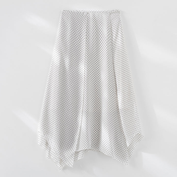 Damen Chiffonbluse mit Schleifenkragen, feinen Pintucks und Tupfenmuster Echoarchiv