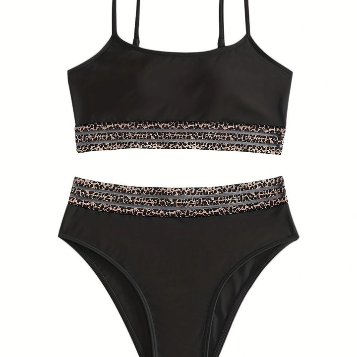 Damen Bikini-Set mit modischem Crop-Top und hoch taillierten Shorts Echo Archiv
