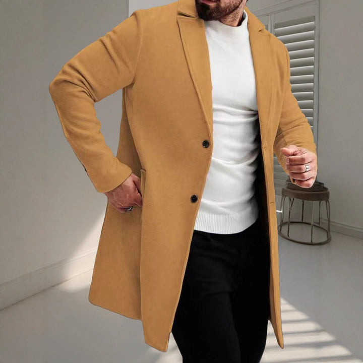 Herren eleganter Wollmantel mit schmaler Silhouette Echoarchiv