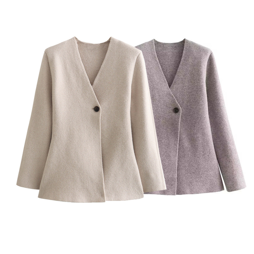 Damen Taillierter Peplum-Blazer-Mantel mit figurformender Silhouette und Ein-Knopf-Verschluss Echo Archiv