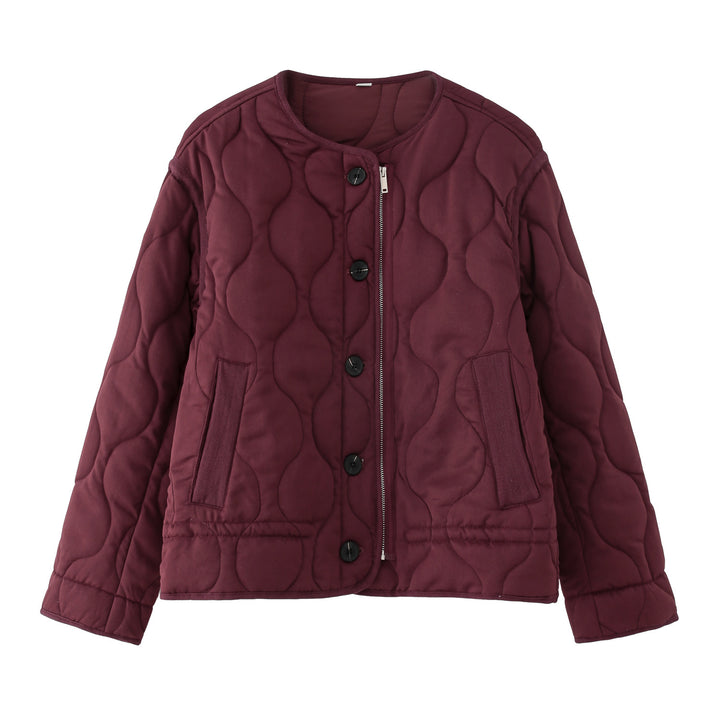 Damen Steppjacke mit rundem Steppmuster, Rundhals und Zwei-Wege-Reißverschluss Echo Archiv