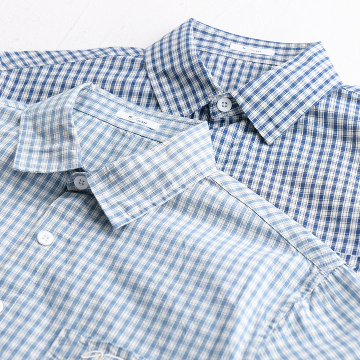 Herren Overshirt-Hemd im feinen Vichy-Karo aus weichem Baumwoll-Twill mit aufgesetzter Brusttasche Echoarchiv