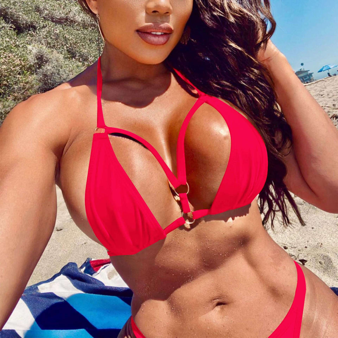 Damen Triangel-Bikini mit verstellbaren Trägern und dekorativen Details Echo Archiv
