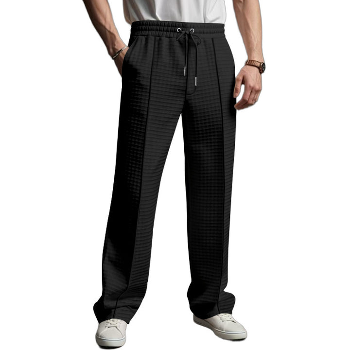 Herren lässige Freizeithose mit elastischem Bund und strukturiertem Design Echoarchiv