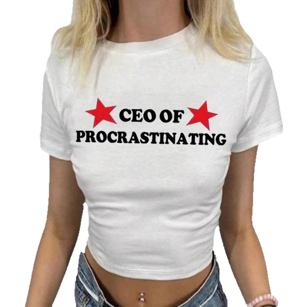 Damen T-Shirt mit kreativem Statement-Druck Echo Archiv