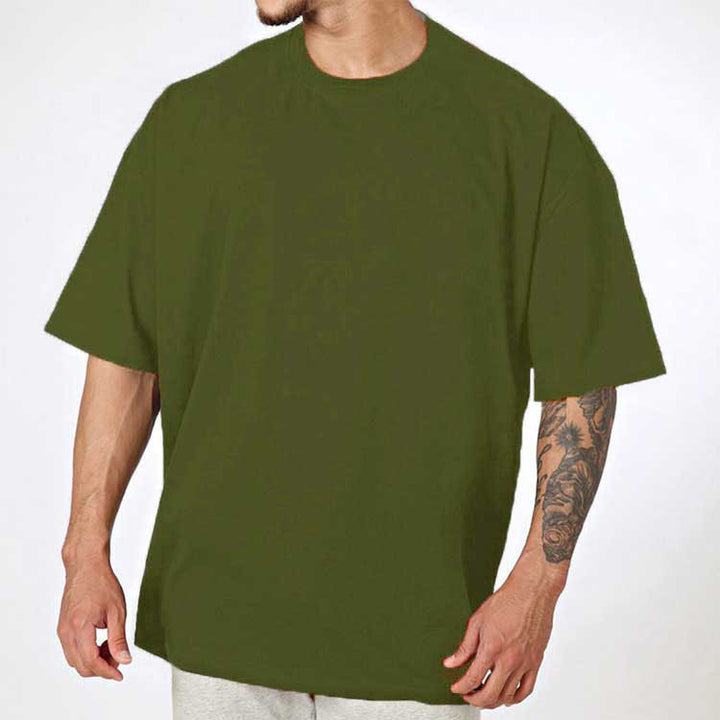 Herren Oversized T-Shirt aus hochwertigem Baumwollmix mit Rundhalsausschnitt Echoarchiv
