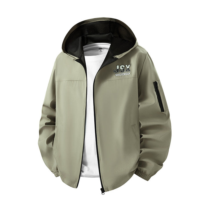 Herren Sportliche Windbreakerjacke mit Kapuze Echo Archiv