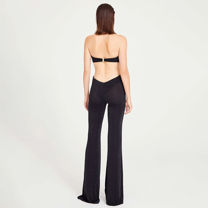 Damen Modischer Jumpsuit mit tiefem Ausschnitt und dekorativem Detail Echo Archiv