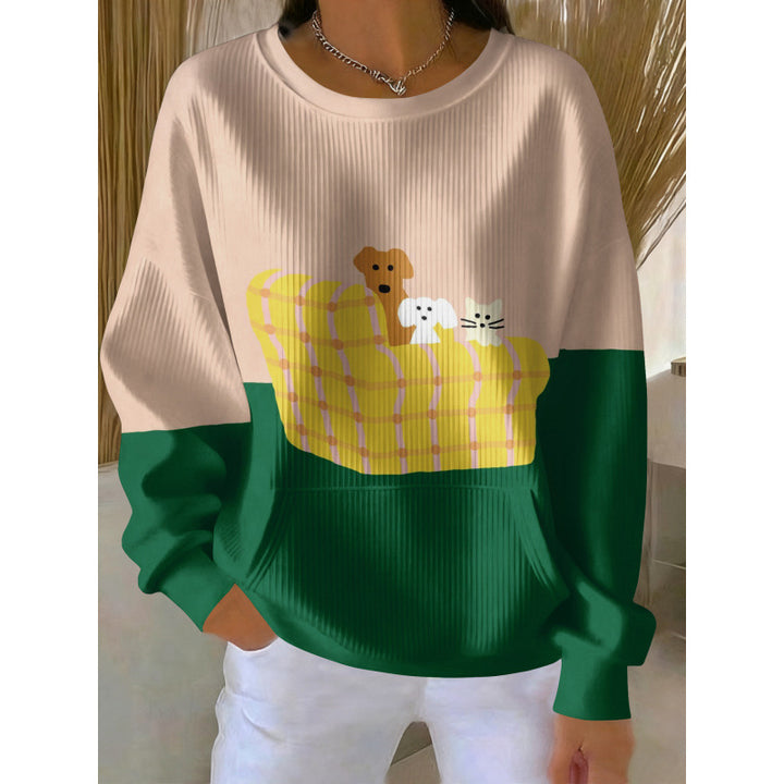 Damen Gemütlicher Pullover Echoarchiv