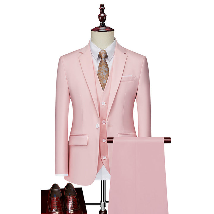 Herren nan dreiteiliges Business-Anzugset mit tailliertem Einreiher-Sakko, schmal geschnittener Weste und elegant geschnittener Anzughose Echo Archiv