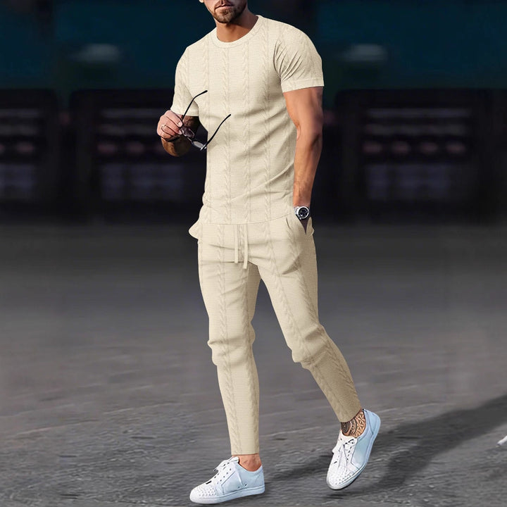 Herren Sportliches Freizeitanzug-Set mit strukturiertem Design Echoarchiv
