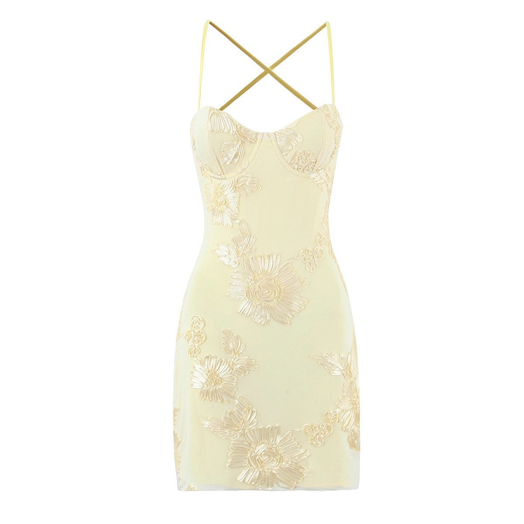 Damen Sexy Kleid mit floralem Spitzenmuster Echo Archiv
