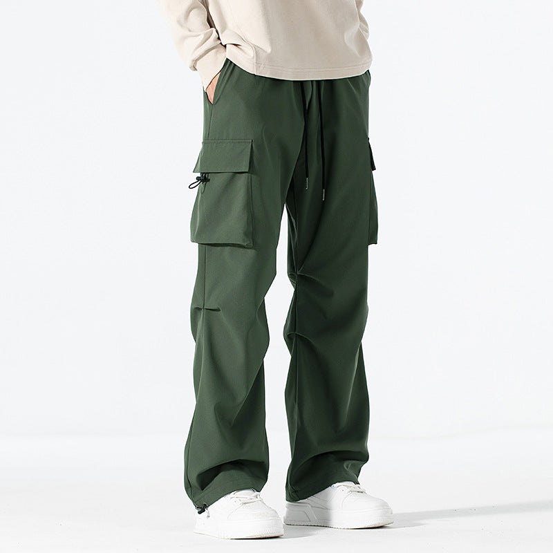 Herren Locker geschnittene Cargo-Utility-Hose mit Kordelzugbund und Mehrfachtaschen Echo Archiv
