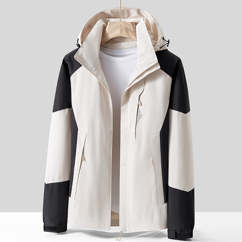 Unisex Atmungsaktive Softshell-Outdoorjacke im Colorblock-Design mit regulierbarer Kapuze und verdecktem Zweiwege-Reißverschluss Echo Archiv