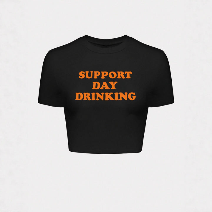 Damen Crop-T-Shirt mit kreativem Spruchdesign Echo Archiv