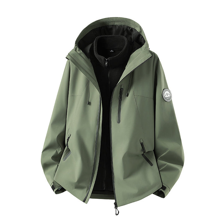 Herren dreiteilige Softshell-Outdoorjacke mit abnehmbarem Fleecefutter und Kapuze Echoarchiv