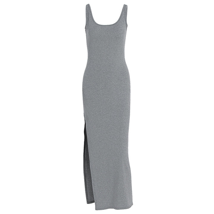 Damen Schlichtes Maxikleid mit hohem Seitenschlitz Echo Archiv