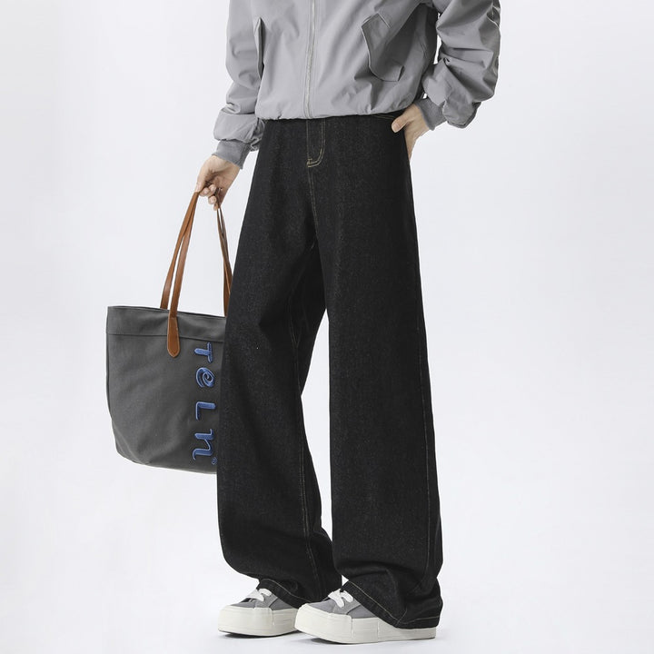 Herren Baggy-Jeans im Ultraweiten Denim-Schnitt mit hoher Leibhöhe & Deep‑Cuff-Optik Echoarchiv