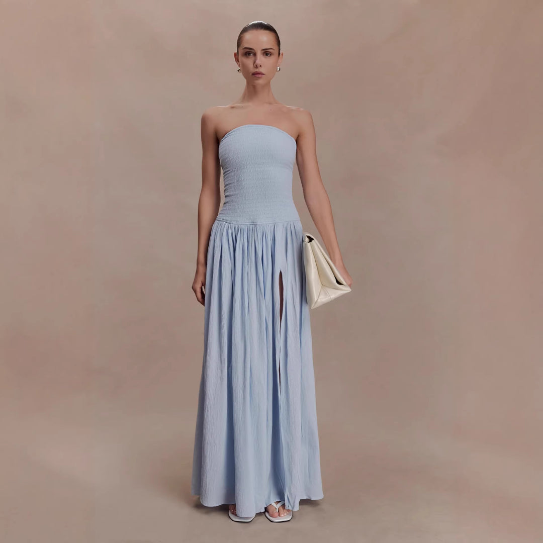 Damen Maxi-Kleid mit elastischem Oberteil und fließendem Rock Echo Archiv