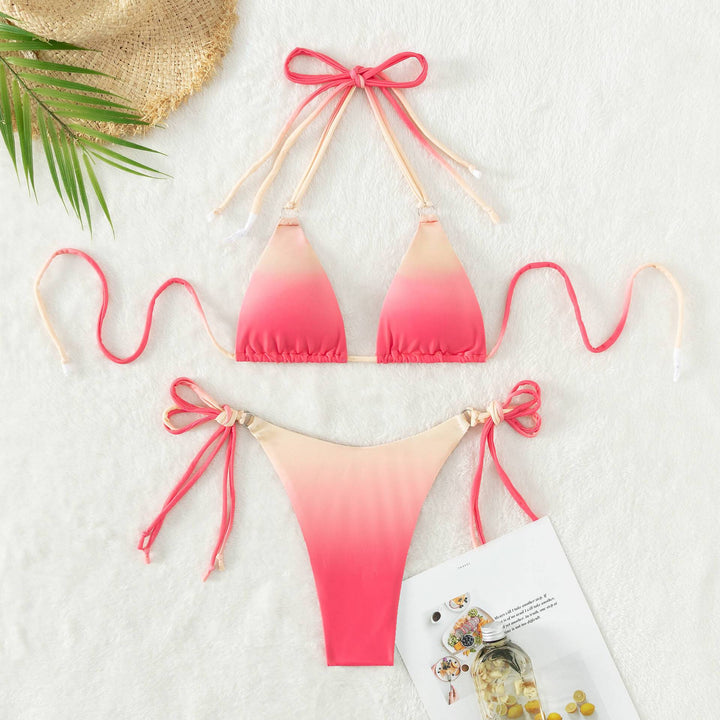 Damen Triangel-Bikini mit modernem Farbverlauf und verstellbaren Trägersystem Echo Archiv