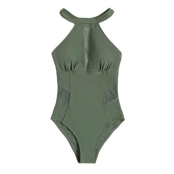 Damen Einteiler Badeanzug mit stylischem Mesh-Detail Echo Archiv