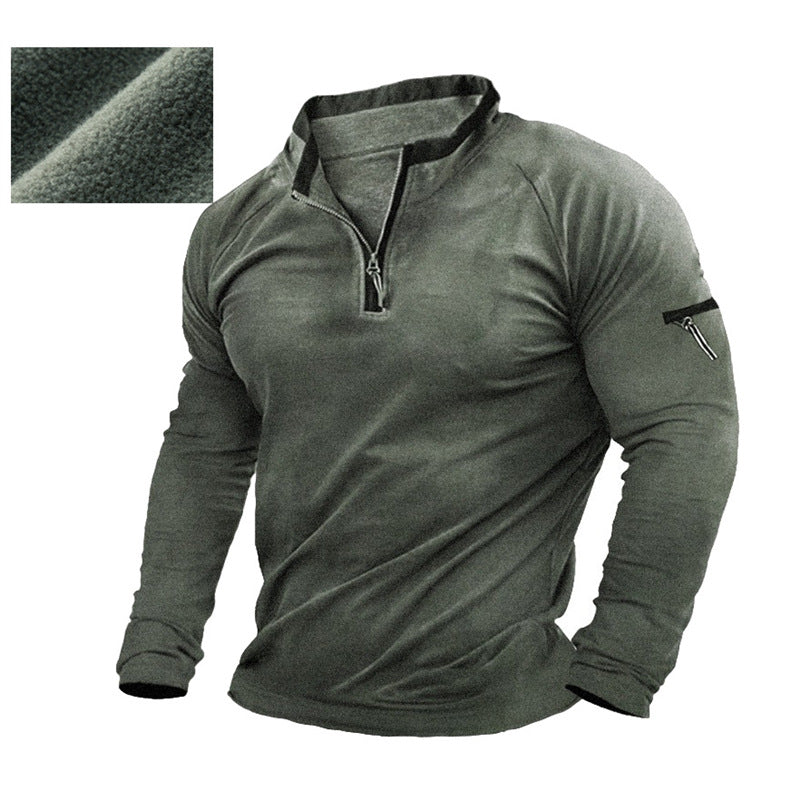 Herren Pullover mit halbem Reißverschluss und praktischen Taschen Echoarchiv