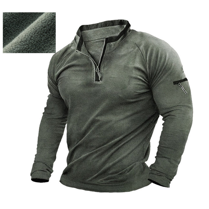 Herren Pullover mit halbem Reißverschluss und praktischen Taschen Echoarchiv
