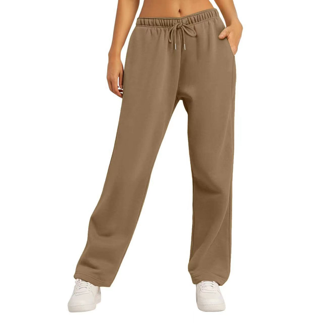Damen nan extraweiche Relax-Hose mit hohem Komfortbund Kordelzug und geradem Bein Echo Archiv