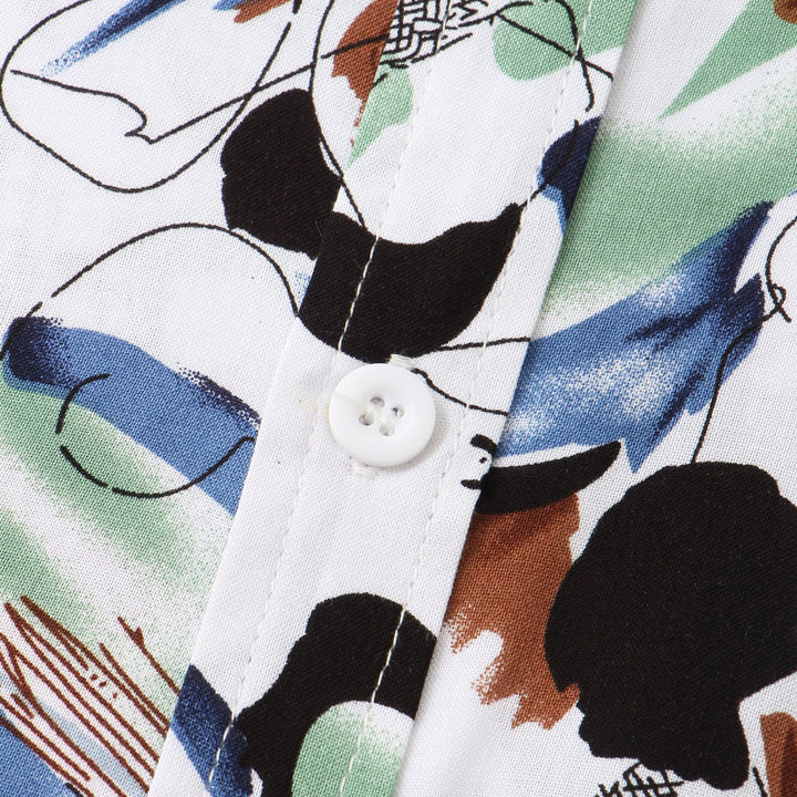 Herren Kurzarmhemd im kreativen Aquarell-Design Echoarchiv