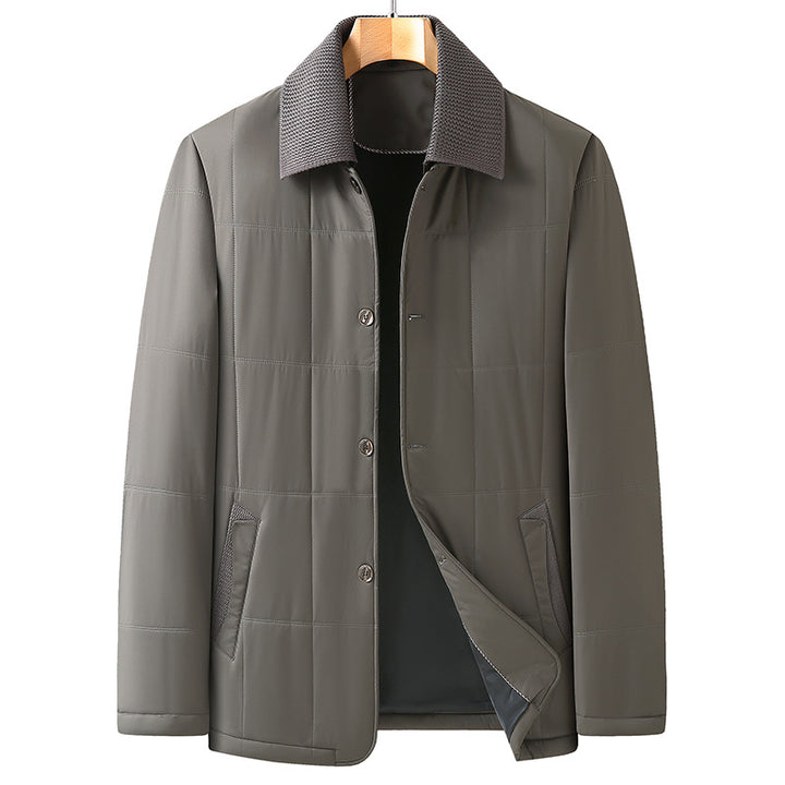 Herren Gesteppte Freizeitjacke mit Hemdkragen und sichtbarer Knopfleiste Echo Archiv