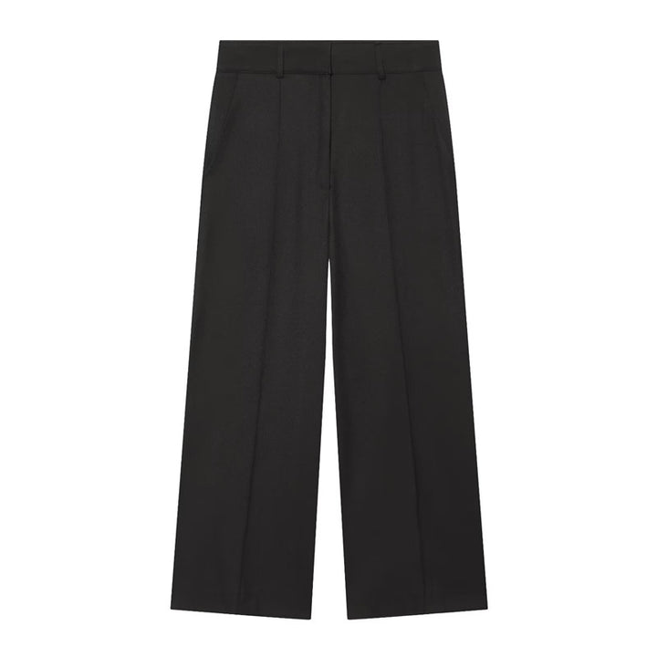 Damen Hochtaillierte weite Culotte-Hose mit Bügelfalte und Bundfalten Echo Archiv