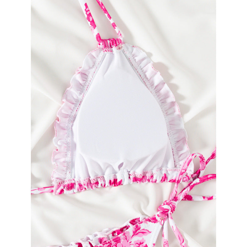 Damen Triangel-Bikini mit verspieltem Rüschen-Design Echo Archiv