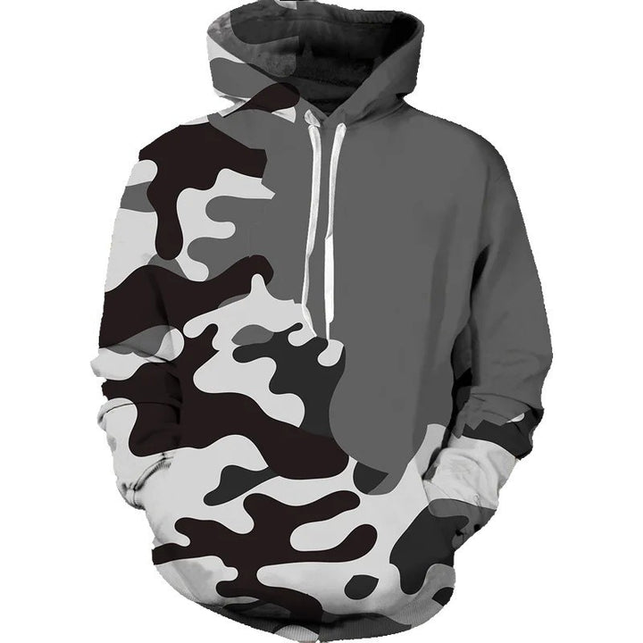 Damen Lässiger Kapuzenpullover mit Camouflage-Design Echoarchiv