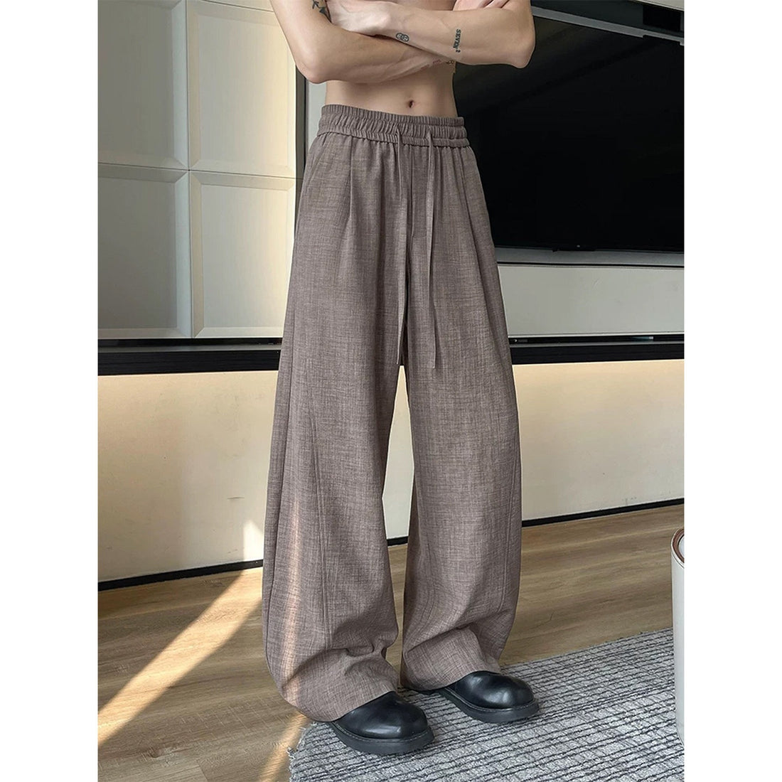 Herren Locker geschnittene Stoffhose Echo Archiv