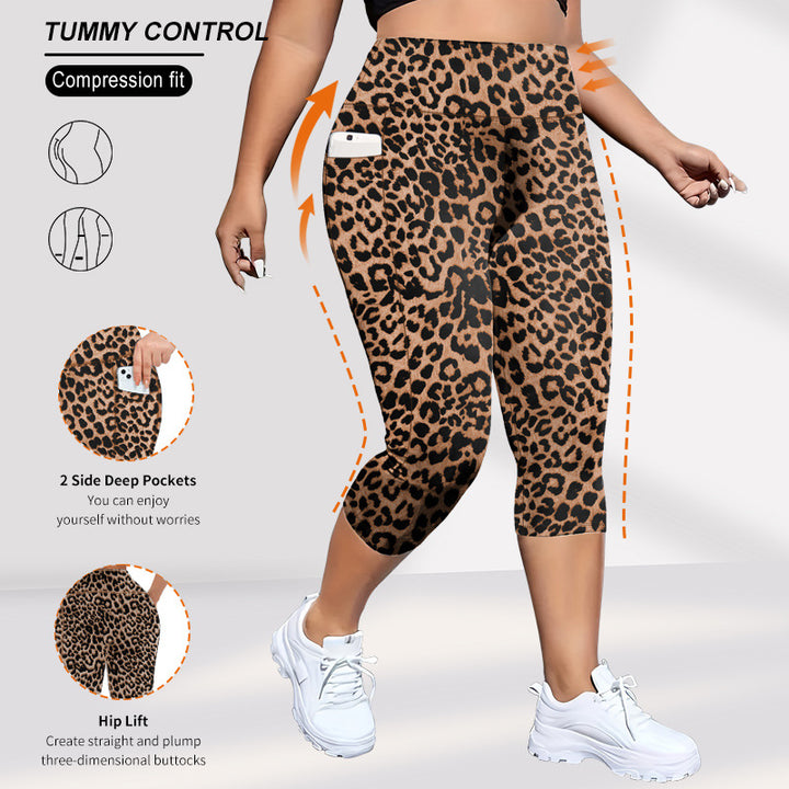 Damen Sculpting-Capri mit hoher Taille, Seitentaschen und formender Nahtführung echoarchiv-