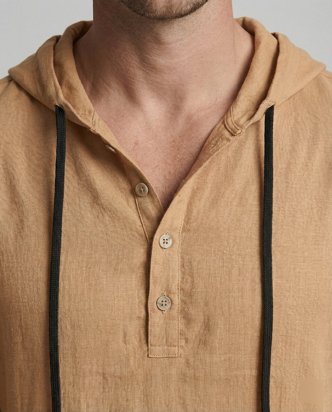 Herren lässiges Leinen-Hoodie-Set mit praktischen Taschen und entspannter Passform Echoarchiv
