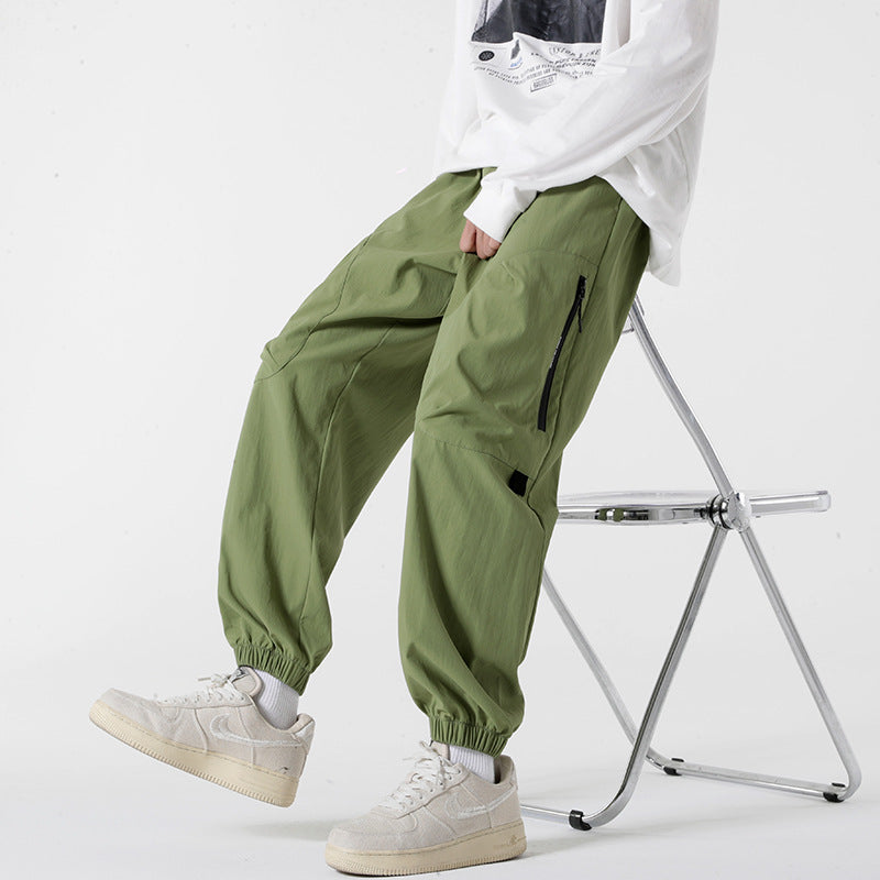 Herren Baggy-Tech-Cargo-Hose mit Ripstop‑Nylon, Knieabnähern & elastischem Bündchen Echoarchiv