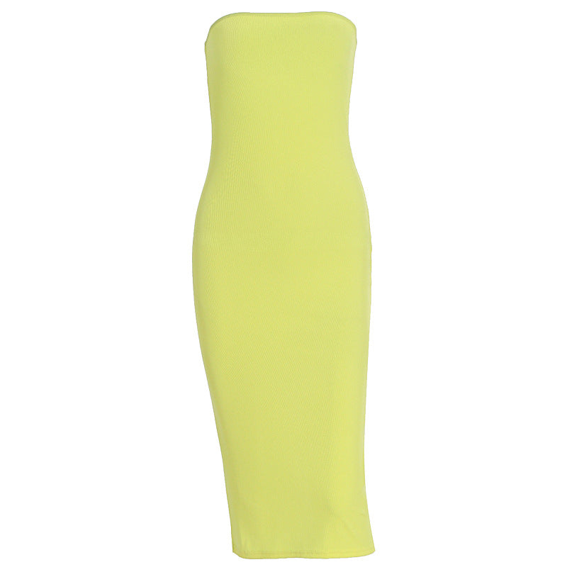 Damen Basic-Bodycon Kleid ohne Träger Echo Archiv