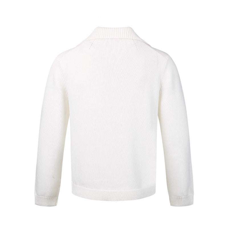Herren Feinstrickpullover mit V-Ausschnitt und umgelegtem Hemdkragen Echo Archiv