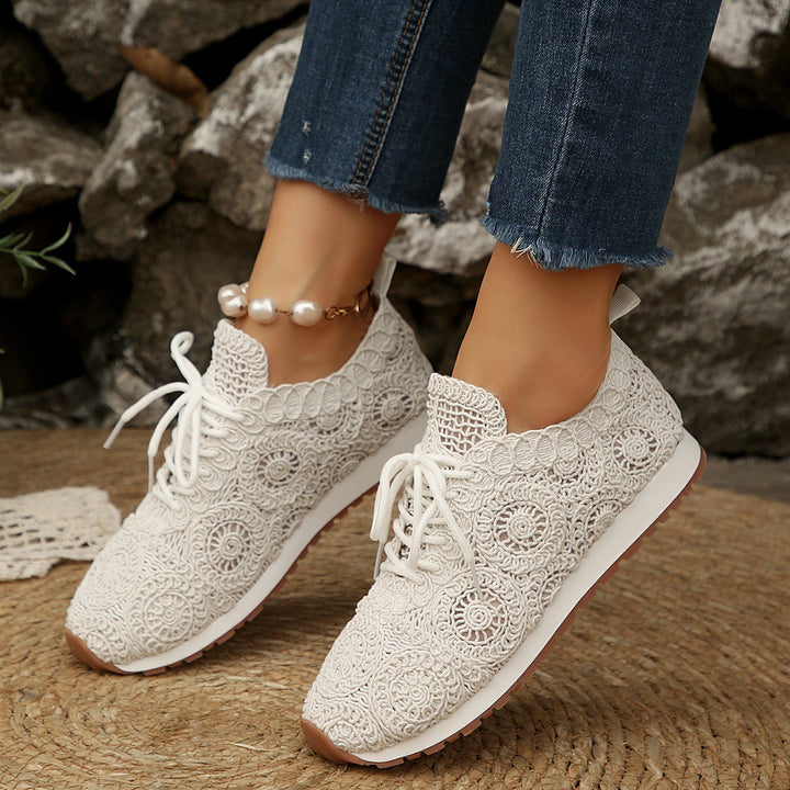 Damen  gestrickte Slip-On Plateau-Sneaker mit atmungsaktivem Obermaterial und gepolstertem Komfortfußbett Echo Archiv