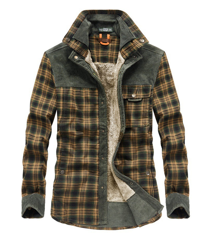 Herren Gemütliche Flanelljacke mit Fleecefutter Echo Archiv