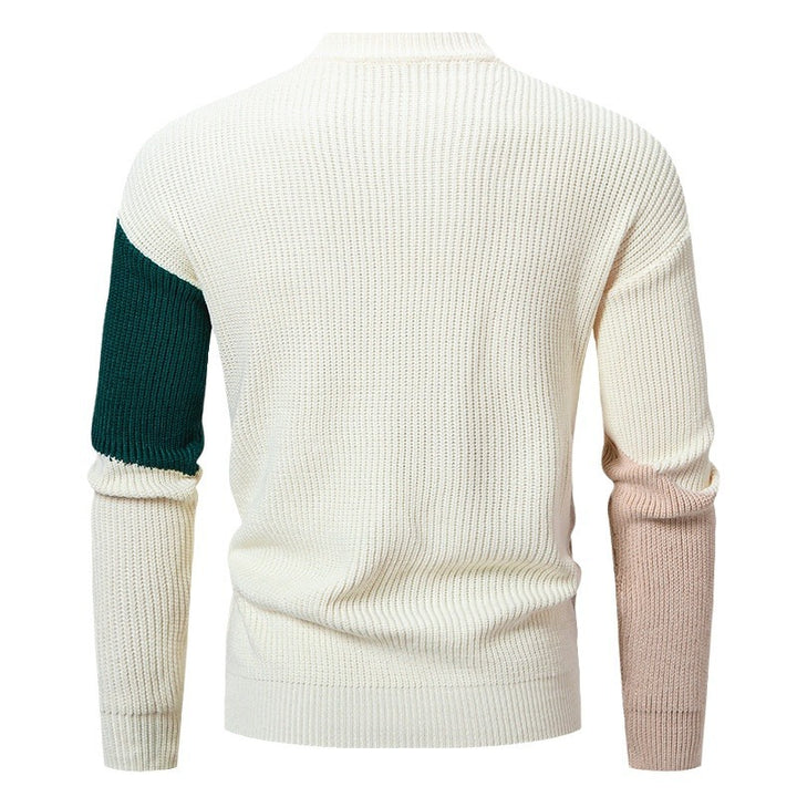 Herren modischer Rollkragenpullover mit modernem Grafikdesign Echoarchiv