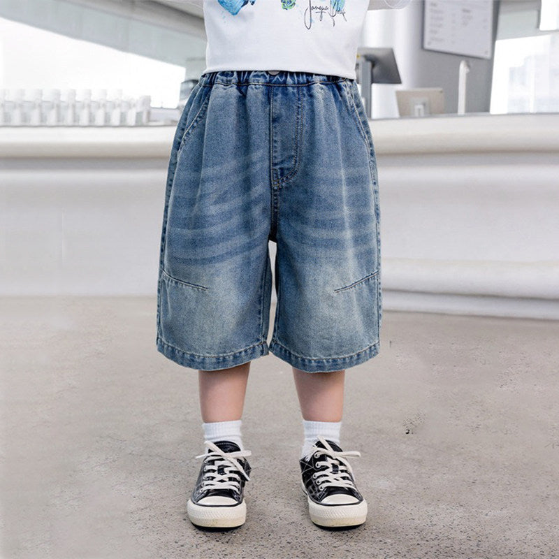 Unisex lässige Denim-Shorts mit hohen Seitentaschen Echo Archiv