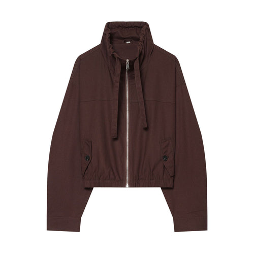 Damen Cropped Utility‑Blouson mit hohem Stehkragen, Tunnelzugbund und Pattentaschen Echo Archiv